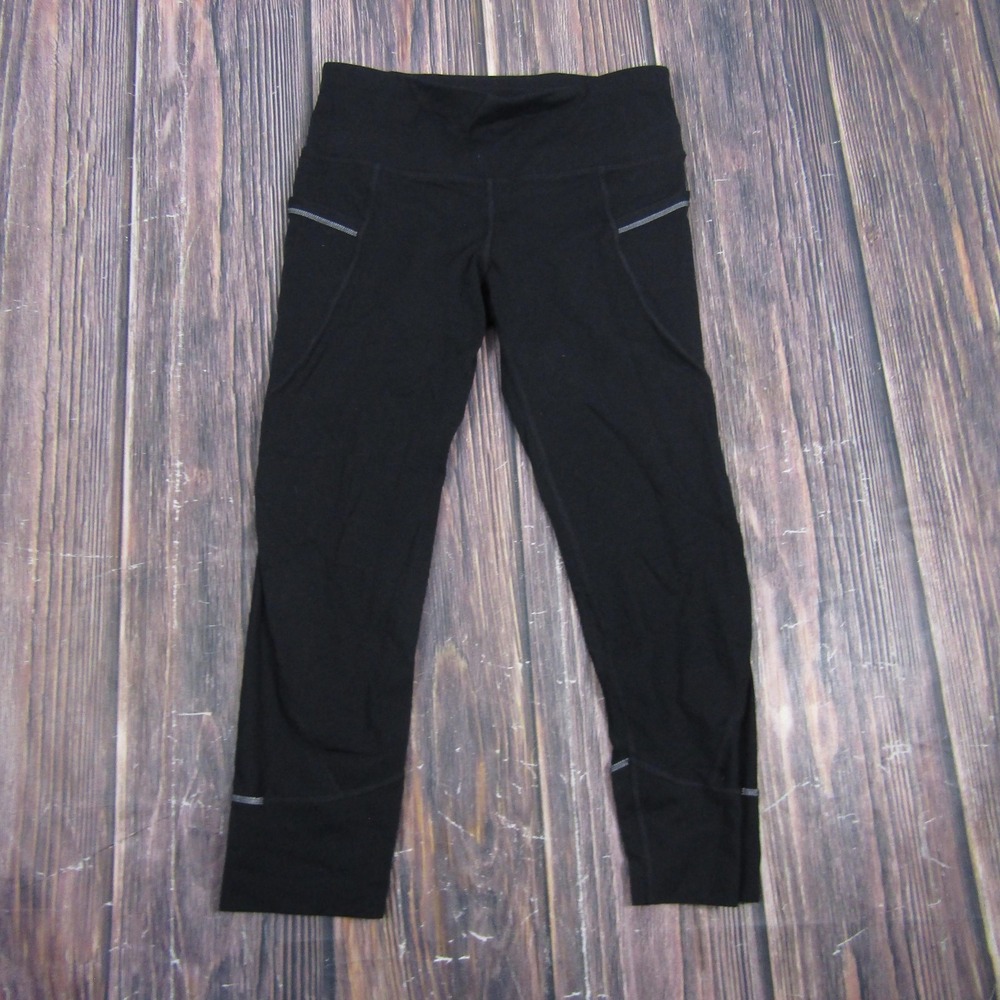 Athleta Womens Size Small Black Ankle Leggings Yoga Athletic Gym Workout Running